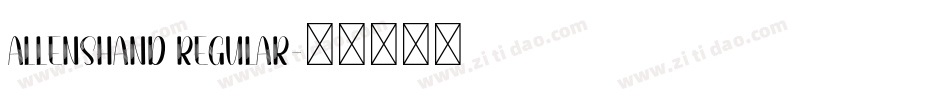 AllensHand Regular字体转换